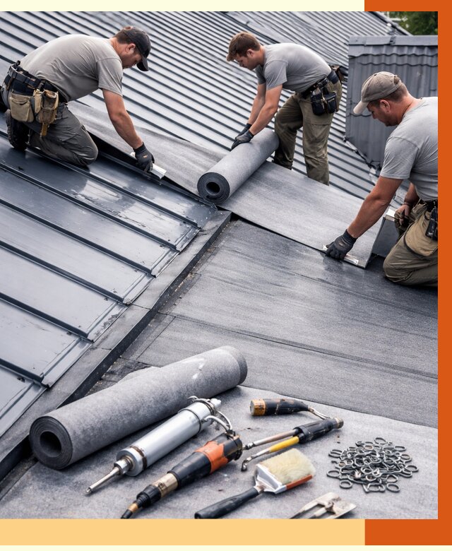 Гидроизоляция металлической кровли полимочевиной в Обнинске от 8628 руб. | ТепломастерБнн