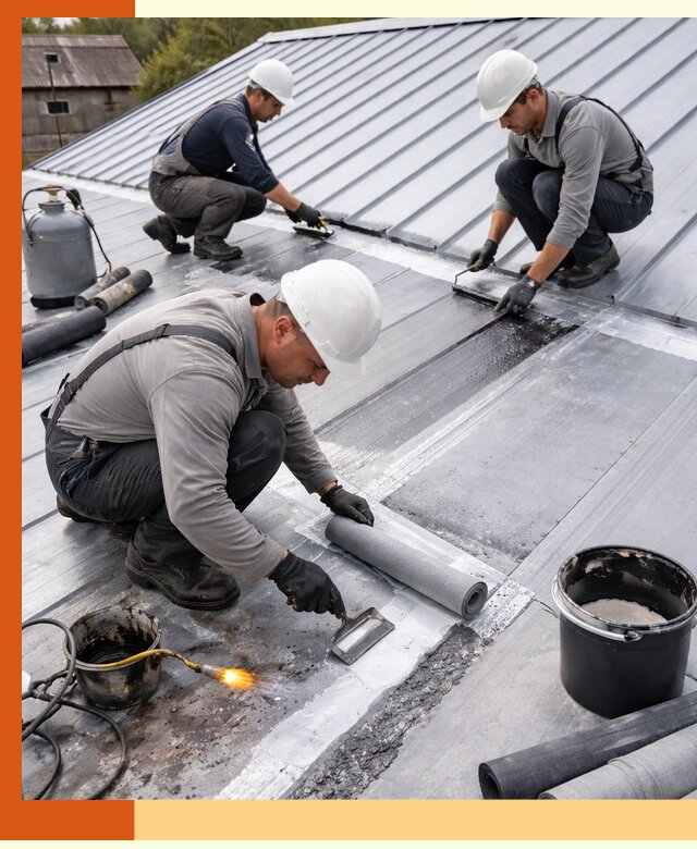 Гидроизоляция металлической кровли с гарантией в Обнинске