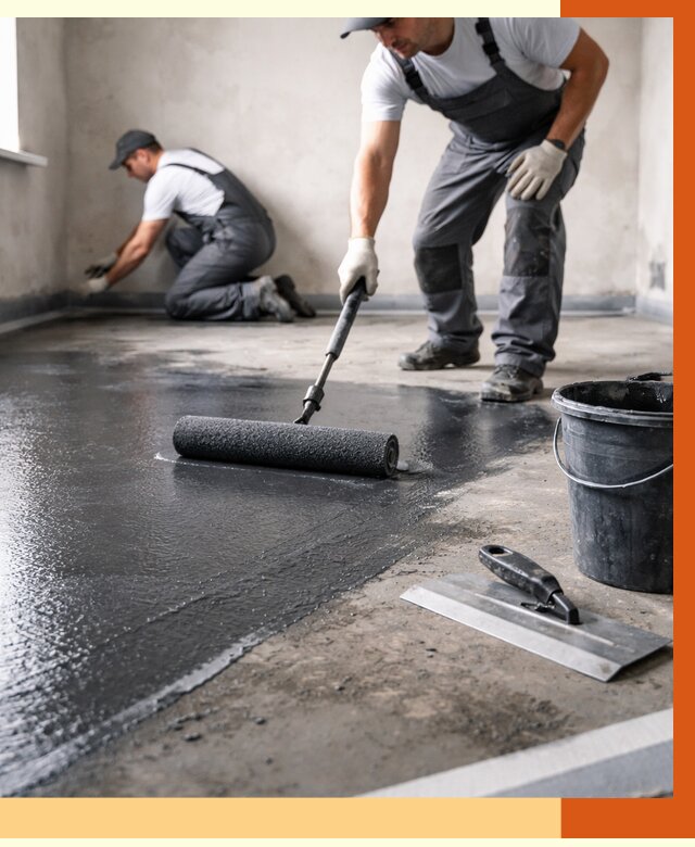 Профессиональная гидроизоляция пола в Обнинске от 8628 руб. под ключ | ТепломастерБнн