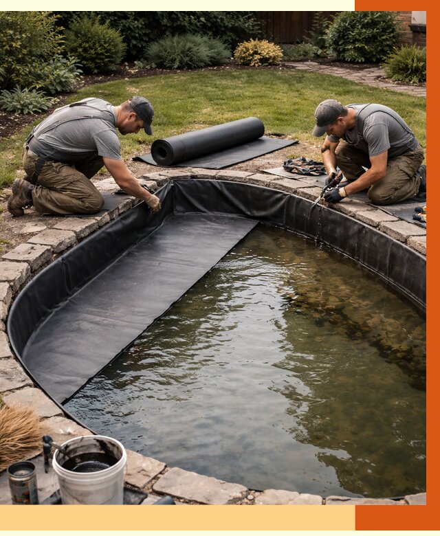 Гидроизоляция пруда в Обнинске от 15225 руб. под ключ | ТепломастерБнн профессионально