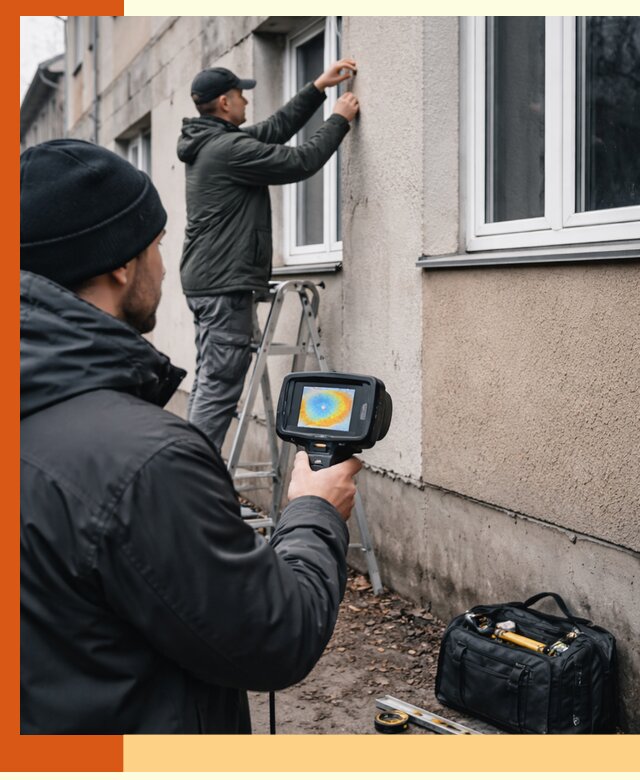 Тепловизионное обследование фасада в Обнинске для выявления дефектов