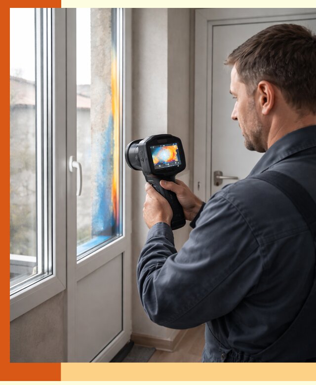 Тепловизионное обследование окон и дверей в Обнинске