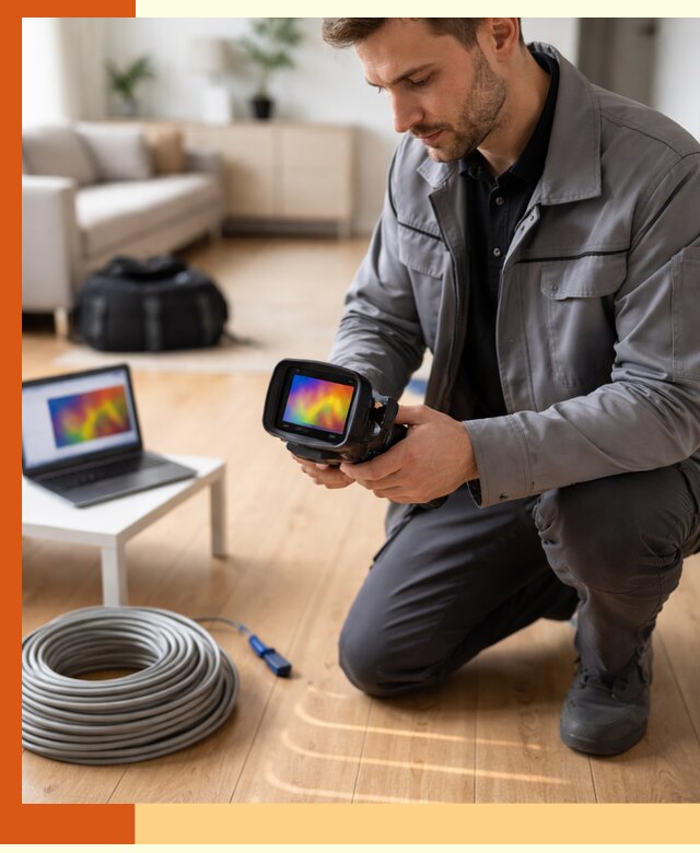 Тепловизионное обследование тёплого пола в Обнинске для точной диагностики