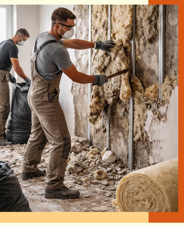 Демонтаж старого утеплителя в Обнинске от 3553 руб. — работы под ключ | ТепломастерБнн