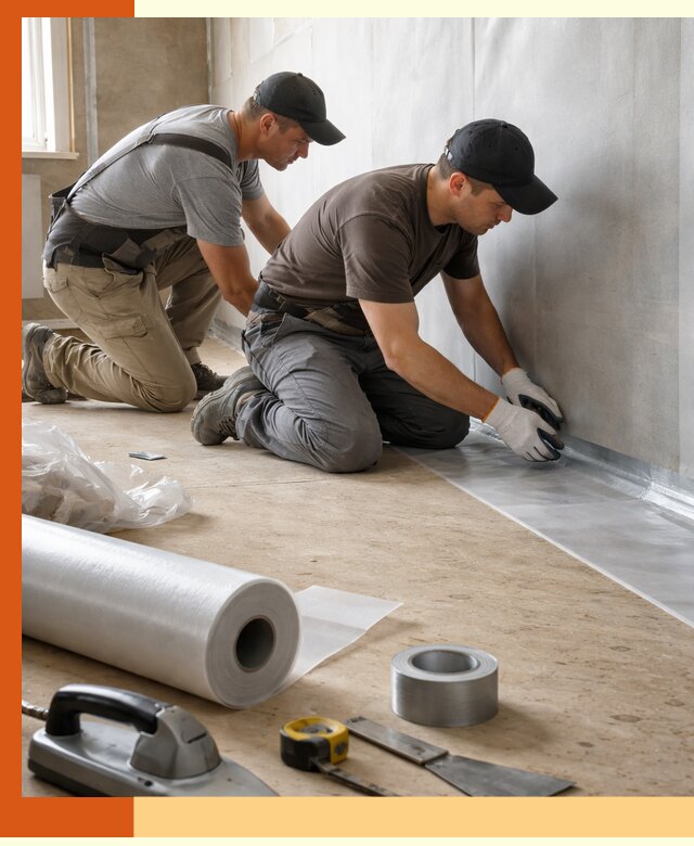 Монтаж пароизоляции для дома и помещений в Обнинске