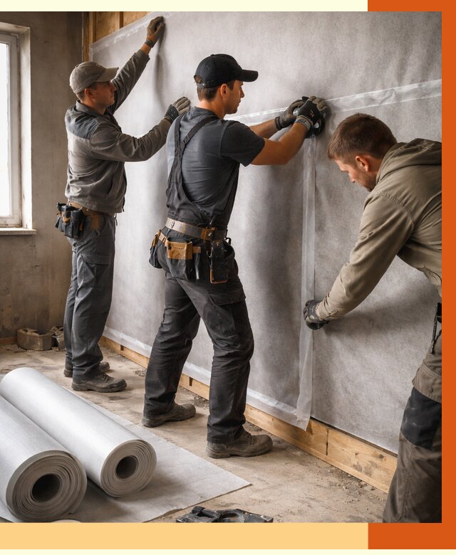 Монтаж ветроизоляции в Обнинске от 4568 руб./м2 — профессионально | ТепломастерБнн