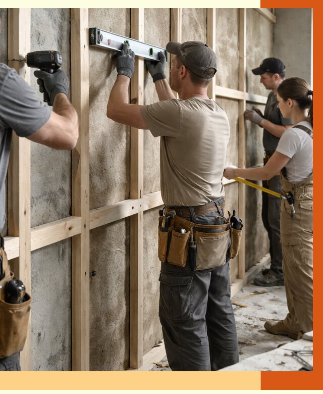 Монтаж обрешетки под утепление в Обнинске от 1167 руб/м² | Заказать у ТепломастерБнн