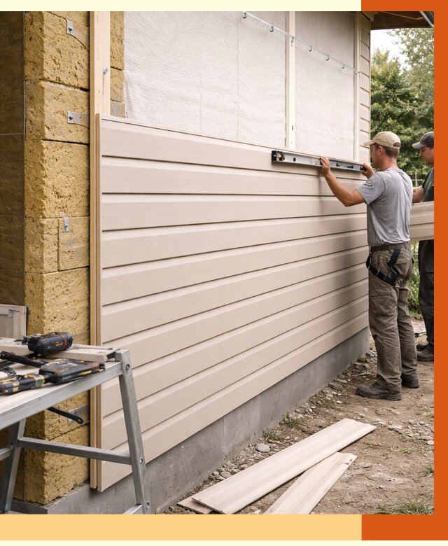 Монтаж сайдинга после утепления в Обнинске от 1878 руб. — обшивка и облицовка | ТепломастерБнн