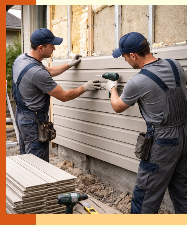 Монтаж сайдинга после утепления в Обнинске качественно и надежно